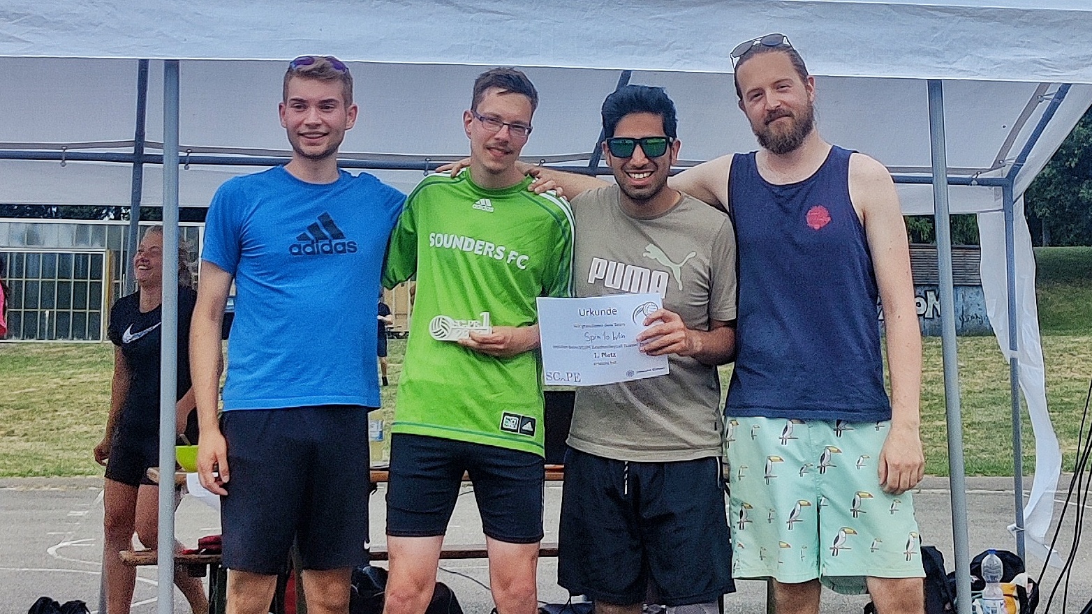 SCoPE Volleyball Turnier 2023: The beach volleyball team of PI3 wins!